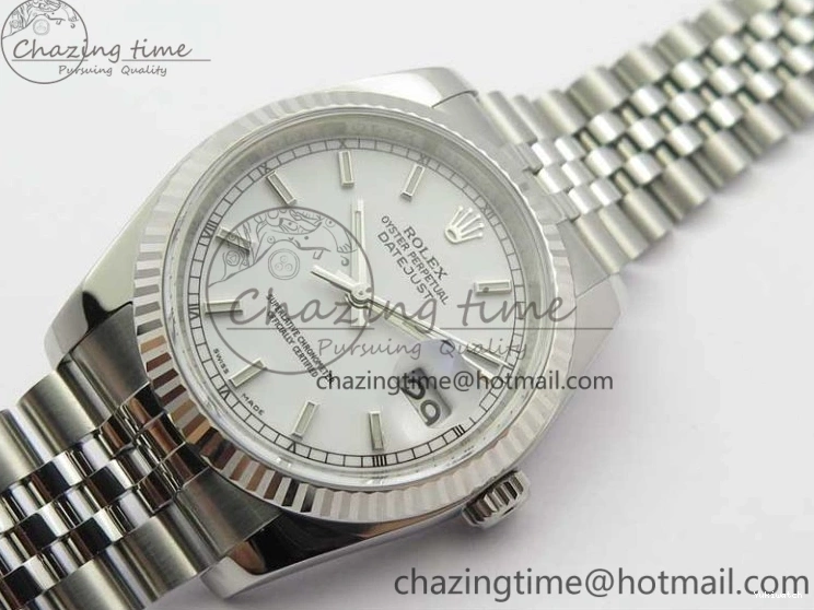 on Steel Edition 116234 Dial 36 SS 1:1 DateJust 904L White V3 SH3135 Jubilee ARF Best Bracelet 0501